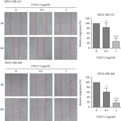 F1012 2 Inhibits Mda Mb 231 And Mda Mb 468 Cell Migration And Invasion