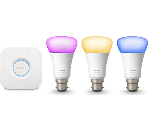 Buy Philips Hue Colour Wireless Bulbs Starter Kit B22 Free Delivery