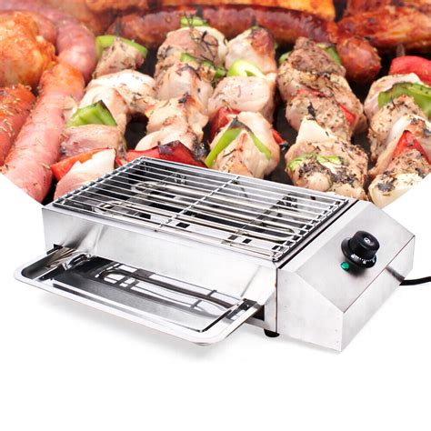Miumaeov Electric Barbecue Griddle Flat Top Grill Hot Plate BBQ Countertop Commercial Smokeless