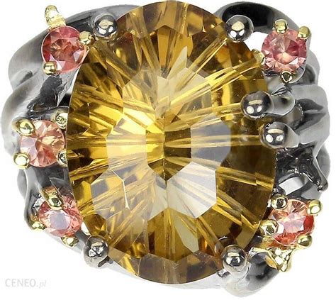 Songea 925 Pierścionek naturalny 15ct cytryn szafiry r 16 Ceny i