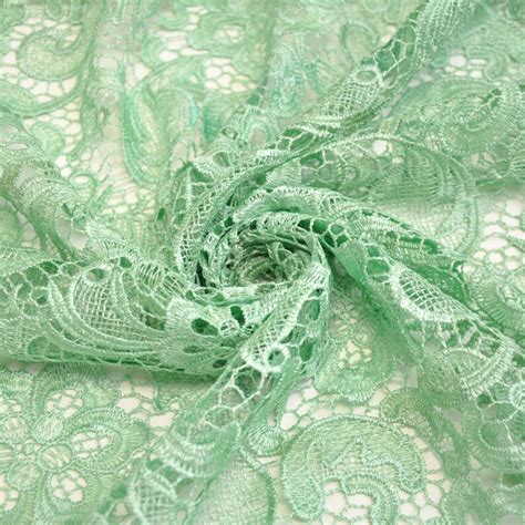 Venice Embroidered Mint Lace Fabric For Wedding Lace Bridal Etsy