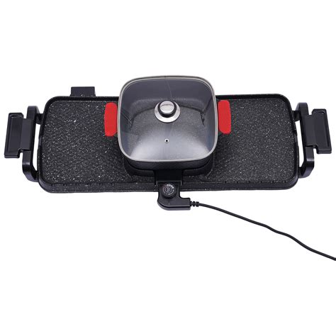 JOYDING Portable Barbecue Hot Pot 2 In 1 Non Stick Electric Hot Pot With Grill Wayfair