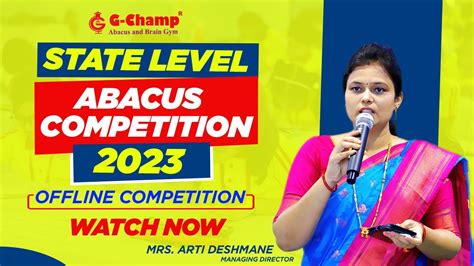 State Level Abacus Competition Offline Competition G Champ