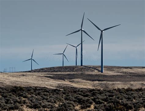 Wind Turbines In Eastern Washington State Stock Photo Image Of