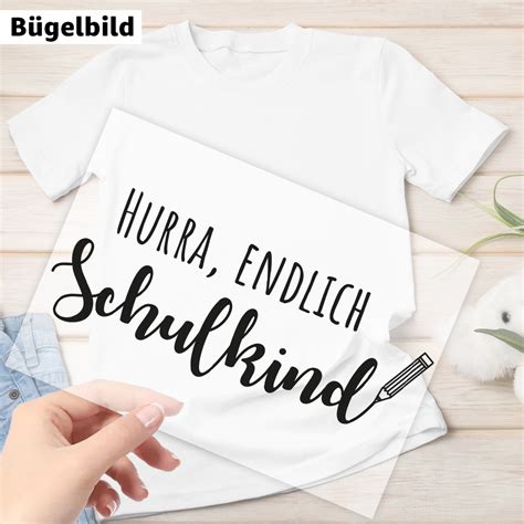 B Gelbild Hurra Endlich Schulkind Stift Stick Und Style