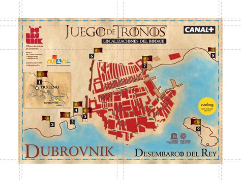 Dubrovnik Game Of Thrones Map