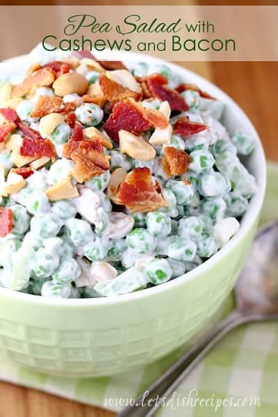 Pea Salad With Cashews And Bacon Let S Dish Recipes