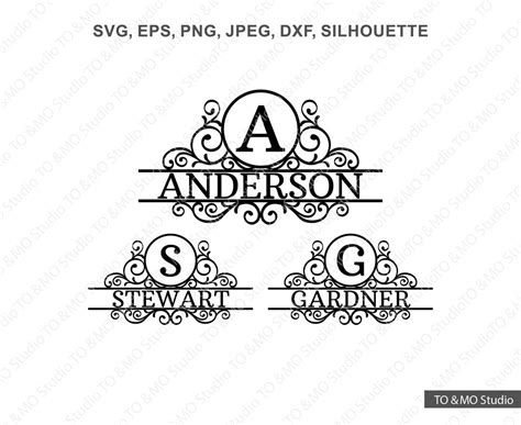 Monogram Svg, Monogram Alphabet Svg, Monogram Clipart, Flourish ...