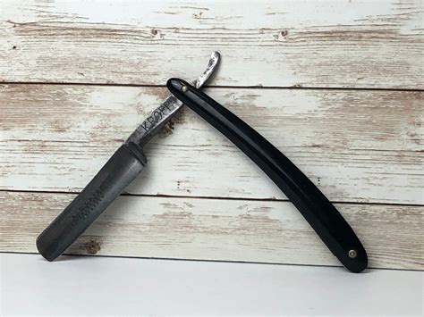 Antique Straight Razor 1800s Kropp With Original Box Etsy Antiques