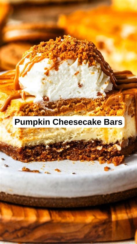 Pumpkin Cheesecake Bars 9am Chef