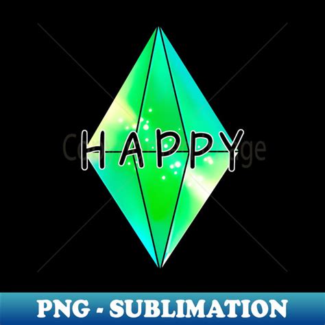 HAPPY Sims 4 mood plumbob - PNG Transparent Sublimation File | Inspire ...