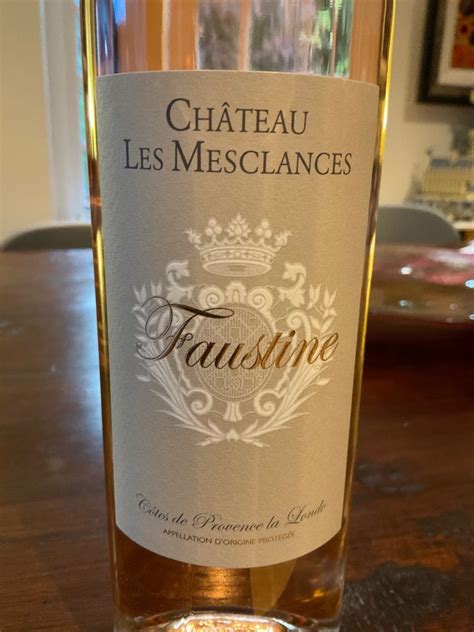 2021 Château Les Mesclances Cuvée Faustine Rosé France Provence