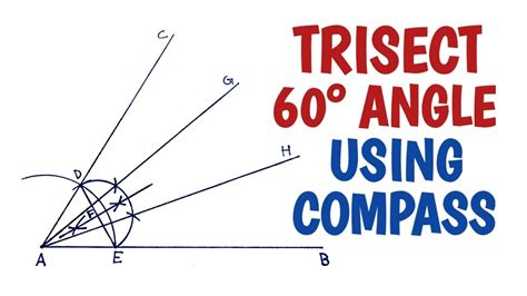 How To Trisect 60 Degree Angle Using Compass Youtube