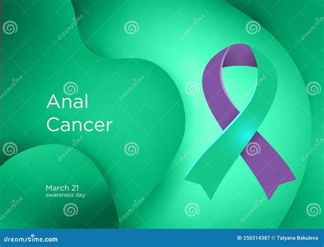 Anal Cancer Awareness Day In March 21 Purple And Green Ribbon Cancer