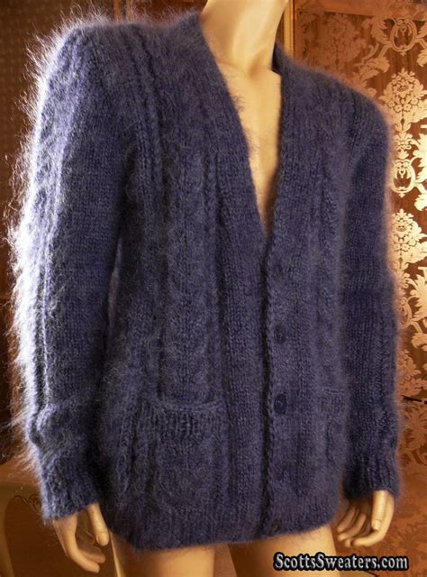 701 006 Men S New Hand Knit Soft And Fuzzy Mohair Sweater