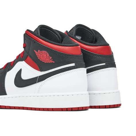 Air Jordan 1 Mid Gym Red Black Toe GS | DQ8423-106 | Laced