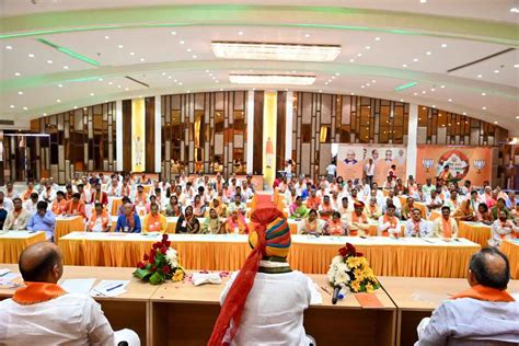 Bjp National President Shri Jp Nadda Addressing Sambhaag Baithak At