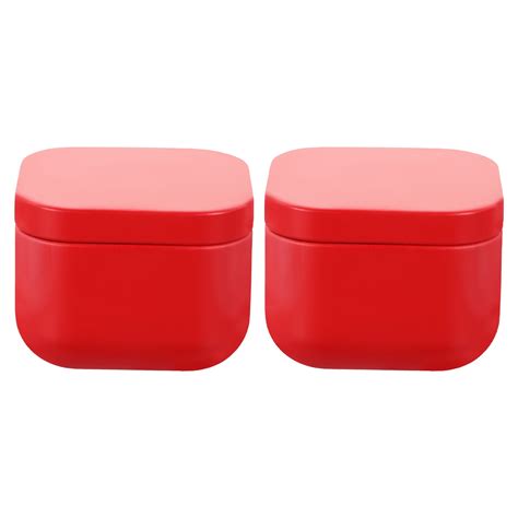 Onaparter 2 Pcs Candle Jar Coffee Scented Iron Tins Storage Jars With