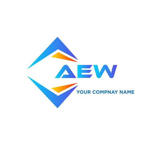 AEW abstract technology logo design on white background. AEW creative ...