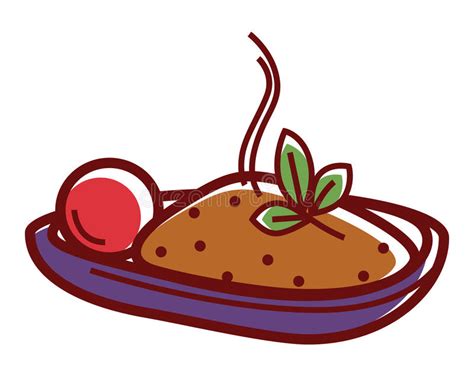 Pilau Quente Delicioso Tomate E A Erva Maduros Ilustra O Do Vetor