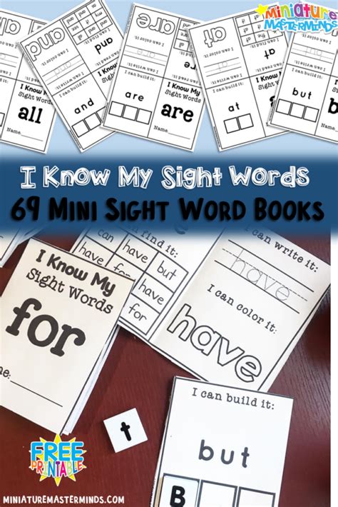 Sight Word Printable Books