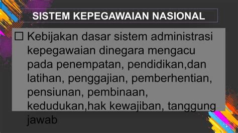 Bab Sistem Administrasi Kepegawaian Ppt