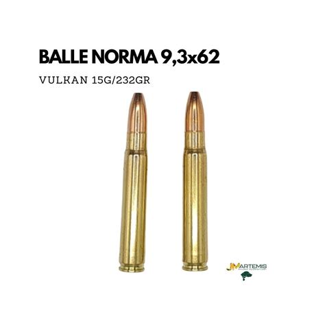 Balle NORMA VULKAN 9 3x62 15g 232gr