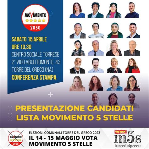 Torre Del Greco Presentazione Candidati Lista Movimento 5 Stelle