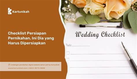 Checklist Persiapan Pernikahan Ini Dia Yang Harus Dipersiapkan