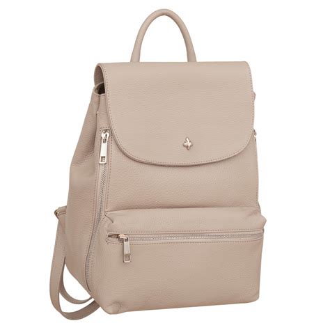 WŁOSKI BEŻOWY NUDE ELEGANCKI SKÓRZANY MODNY PLECAK TORBA 100 MIĘKKA SKÓRA NAT