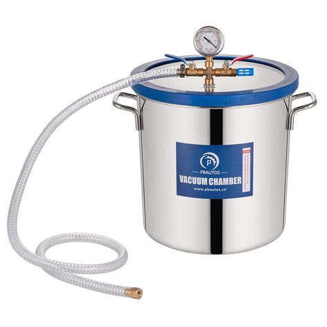 P PBAUTOS 5 Gallon Vacuum Chamber Stainless Steel Vacuum Degassing