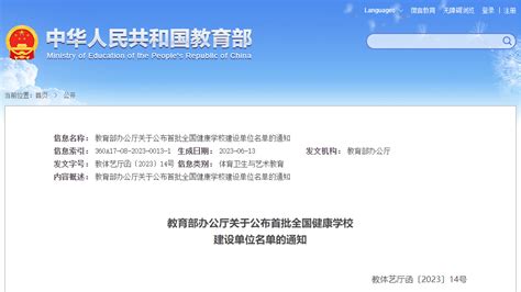 祝贺！莆田这2所学校入选首批全国健康学校建设单位工作第一中学福建