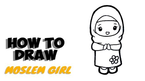 How To Draw Cute Muslim Girl Cute Drawings Youtube