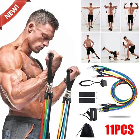 Jual New Power Resistance Band 11 Pcs Set Tali Tarik Karet Gym Yoga