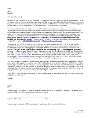 Offer Letter Template Tenure Track Faculty Appointment Doc Template