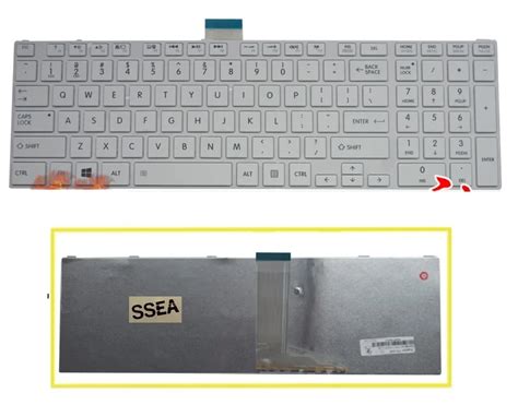 SSEA New EUA Branco Teclado Para Toshiba Satellite L850 L850D L855 L875