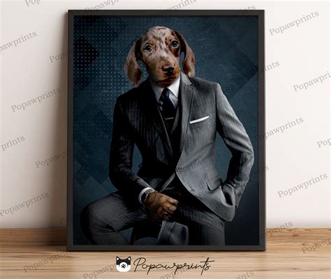 Dog In Suit Painting