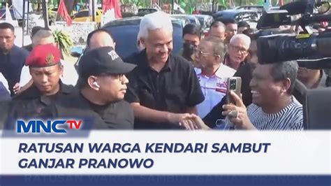 Ratusan Warga Sambut Meriah Kedatangan Ganjar Pranowo Di Kendari Lip