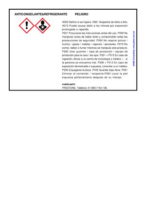 Etiqueta Acetileno Acetileno Disuelto Peligro H Gas Extremadamente