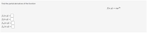 Solved Find The Partial Derivatives Of The Function