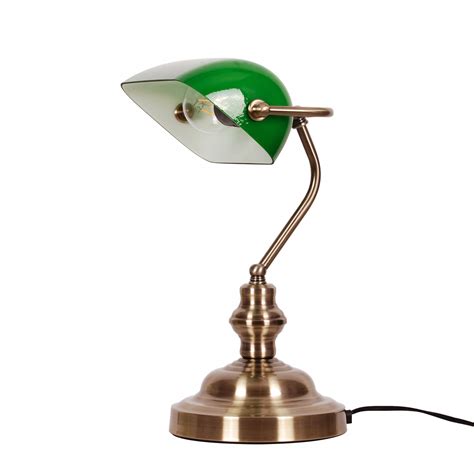 Lampa biurkowa BANKIER retro vintage szkło mosiądz KAJA K 8042 Cena