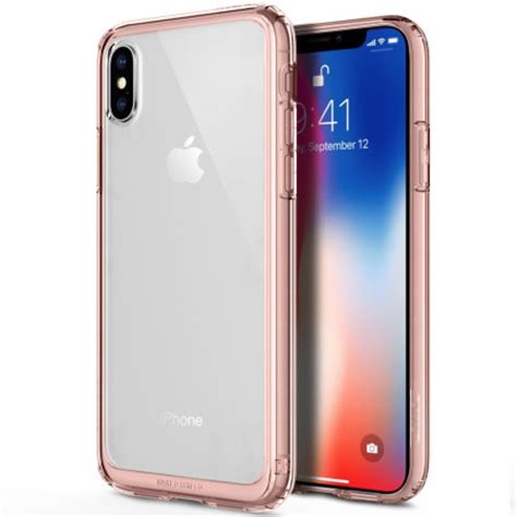 Obliq Naked Shield Iphone X Gold Case Rose Gold