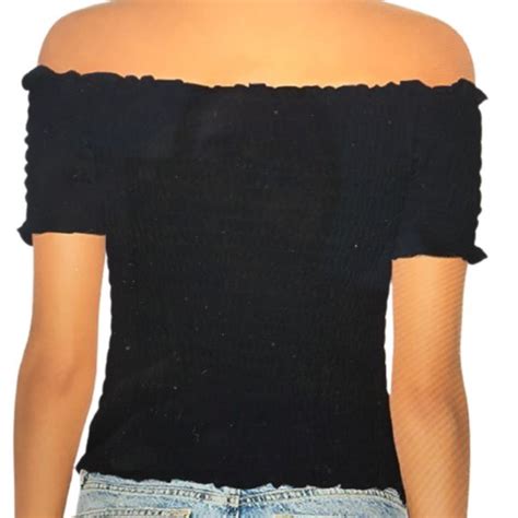 Ally Magic Tops Allymagic Womens Sexy Off Shoulder Crop Top Stret