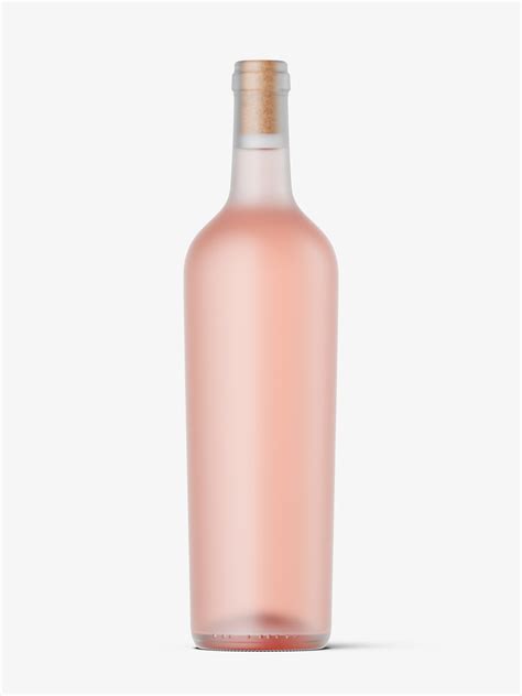 Frosted Pink Wine Bottle Mockup Smarty Mockups