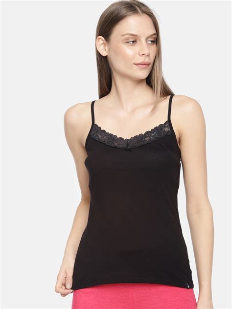 Buy Jockey Women Black Solid Camisole Fe10 0105 Camisoles For Women 9314657 Myntra