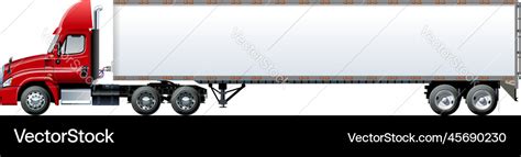 Truck template isolated on white Royalty Free Vector Image