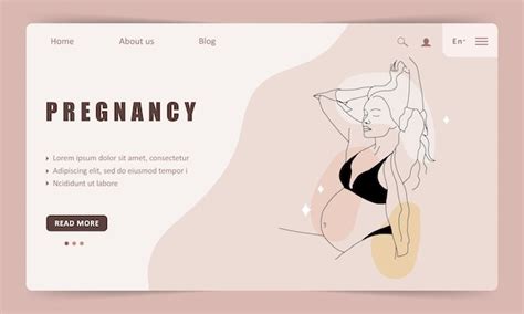 Premium Vector Happy Pregnancy Landing Page Template Website About