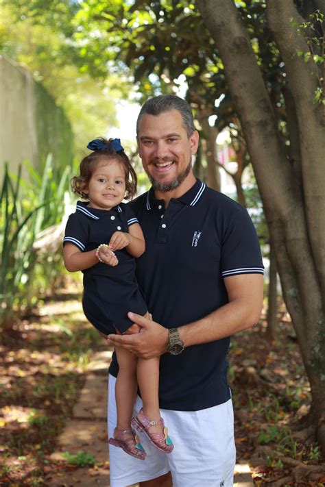 Pai E Filha Kit Pe As Camisa Vestido Polo Azul Marinho C U