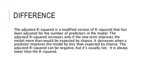 R Square Vs Adjusted R Square