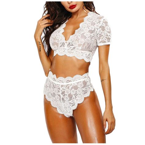 Summer Savings Ppgejgek Lingerie For Women Women Sexy Lace Underwear V